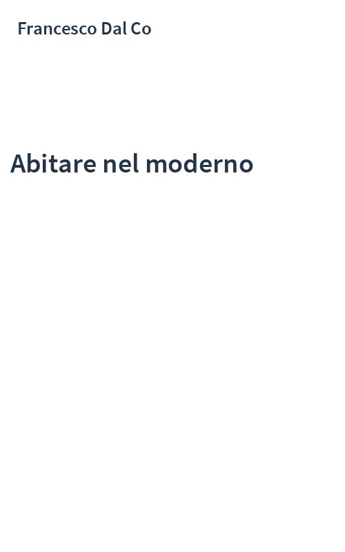 Abitare nel moderno