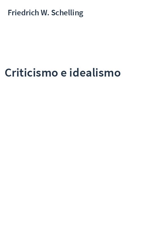 Criticismo e idealismo
