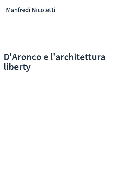 D'Aronco e l'architettura liberty