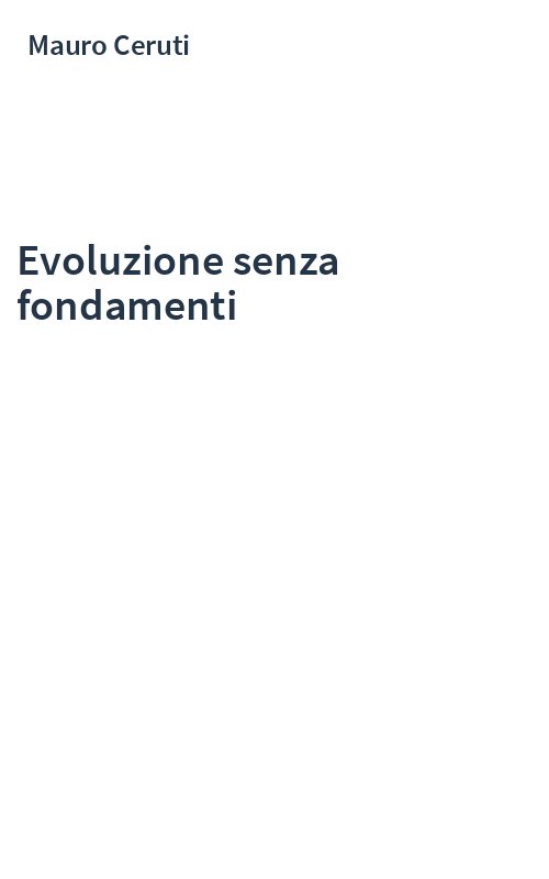 Evoluzione senza fondamenti