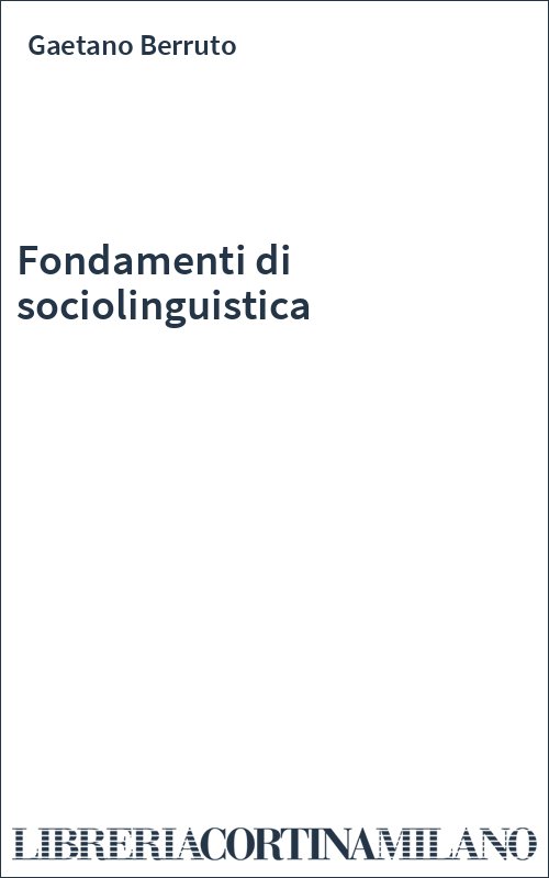 Fondamenti di sociolinguistica