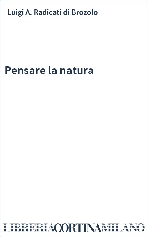 Pensare la natura
