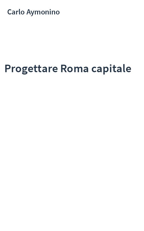 Progettare Roma capitale