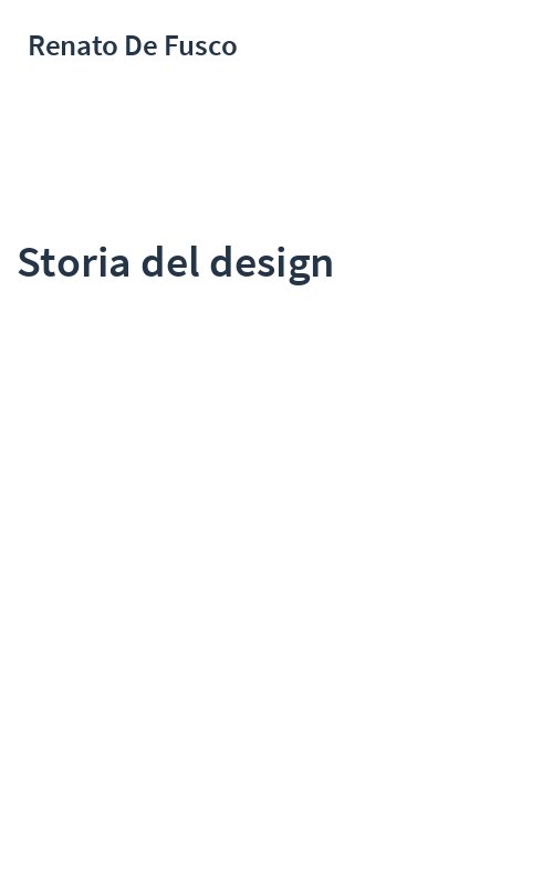 Storia del design