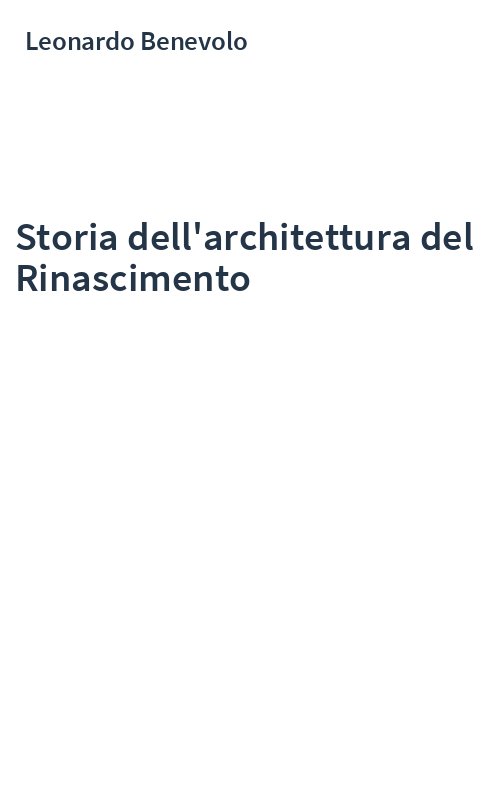 Storia dell'architettura del Rinascimento