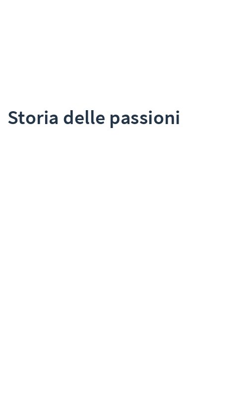 Storia delle passioni
