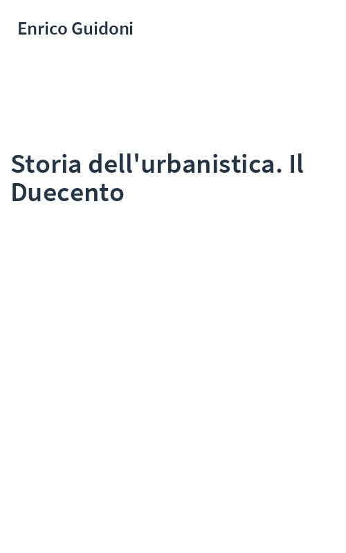 Storia dell'urbanistica. Il Duecento