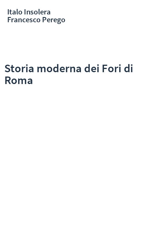 Storia moderna dei Fori di Roma