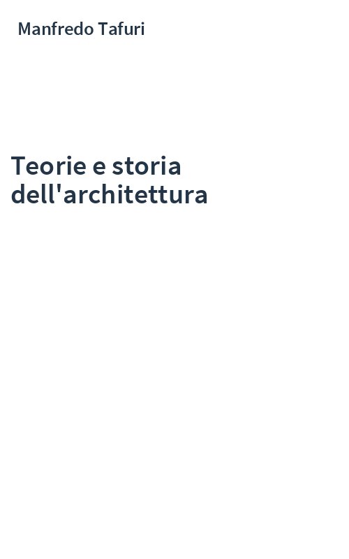 Teorie e storia dell'architettura