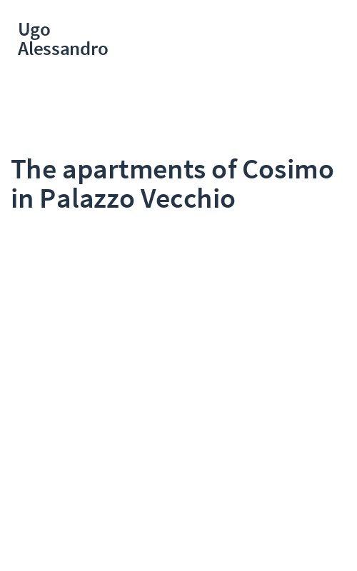 The apartments of Cosimo in Palazzo Vecchio