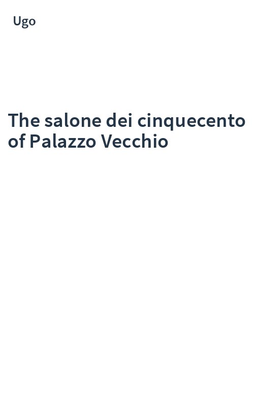The salone dei cinquecento of Palazzo Vecchio