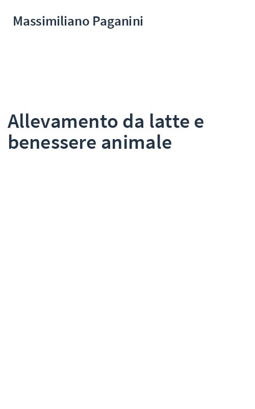Allevamento da latte e benessere animale