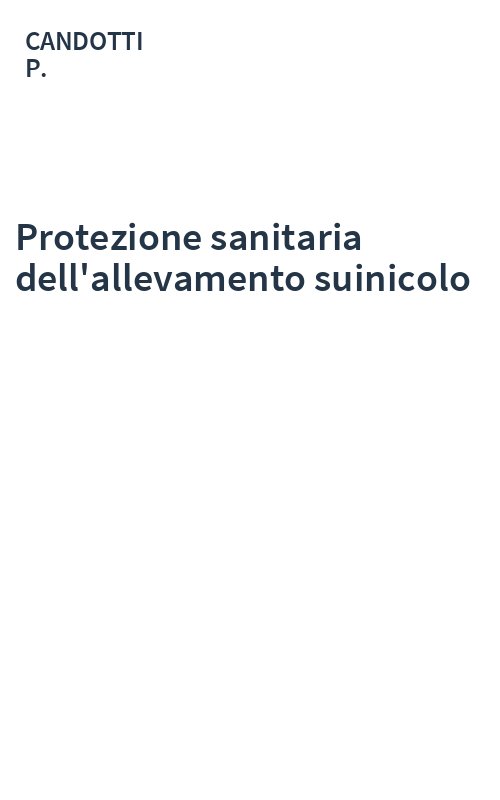 Protezione sanitaria dell'allevamento suinicolo