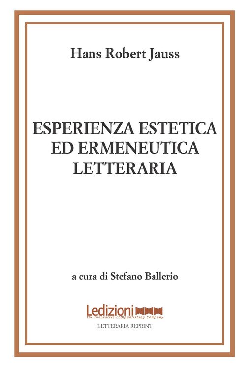 Esperienza estetica ed ermeneutica letteraria
