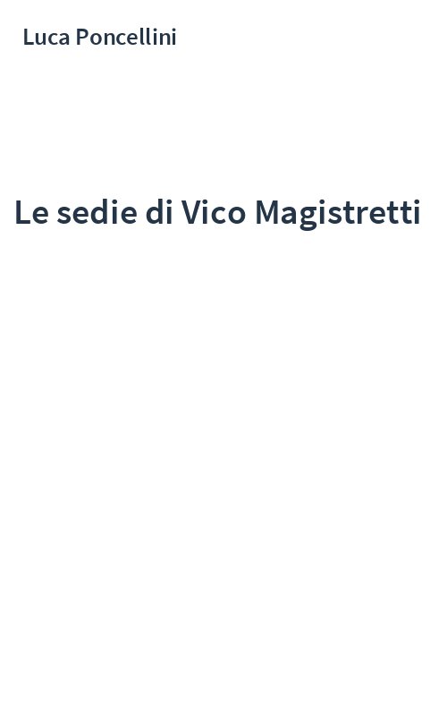 Le sedie di Vico Magistretti