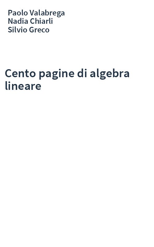Cento pagine di algebra lineare