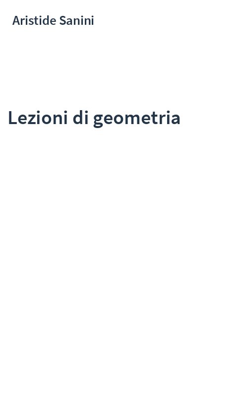 Lezioni di geometria