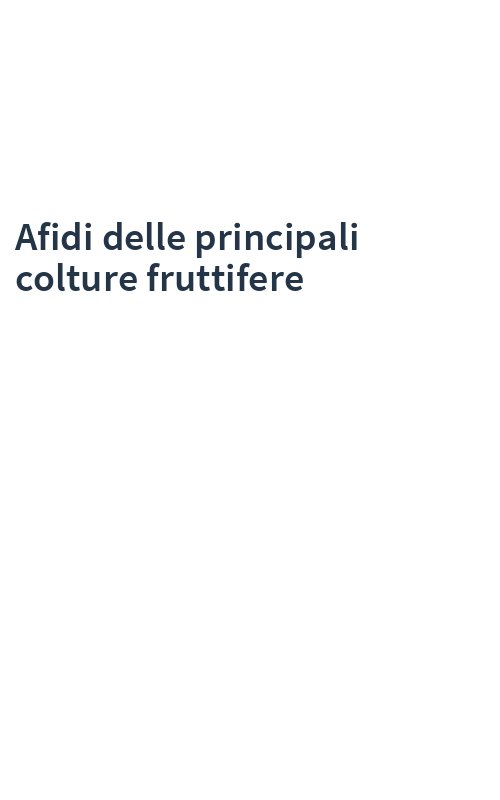 Afidi delle principali colture fruttifere