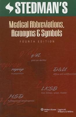 Stedman's Medical Abbreviations, Acronyms and Symbols