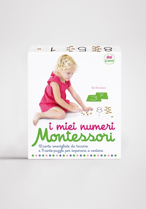 I miei numeri. Montessori. 10 carte smerigliate da toccare e 9 carte puzzle per imparare a contare