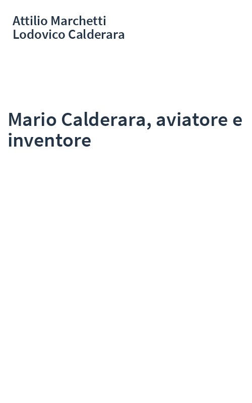 Mario Calderara, aviatore e inventore