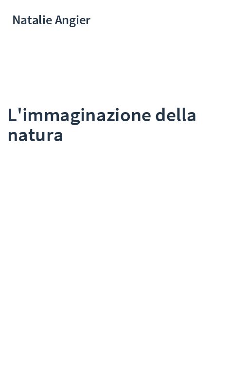 L'immaginazione della natura