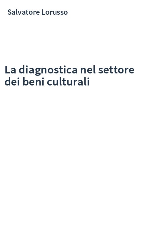 La diagnostica nel settore dei beni culturali