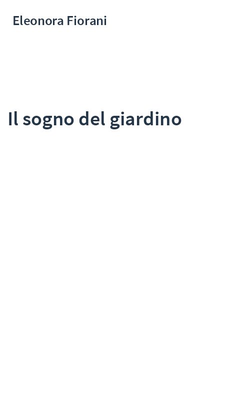 Il sogno del giardino