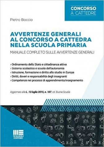 Avvertenze generali al concorso a cattedra nella scuola primaria