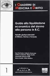 Guida alla liquidazione economica del danno alla persona in R.C. Tabelle giurisprudenziali di Milano, Roma e Venezia
