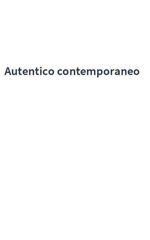 Autentico contemporaneo