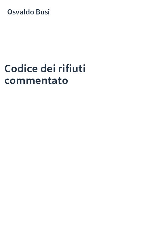 Codice dei rifiuti commentato