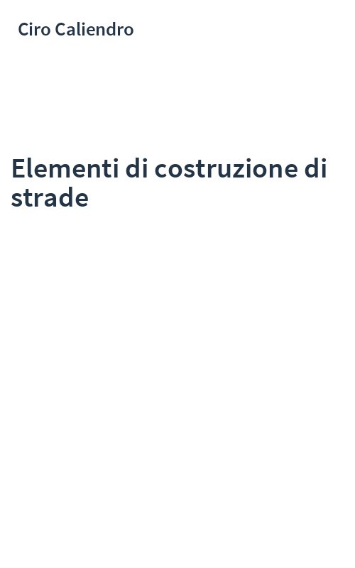 Elementi di costruzione di strade