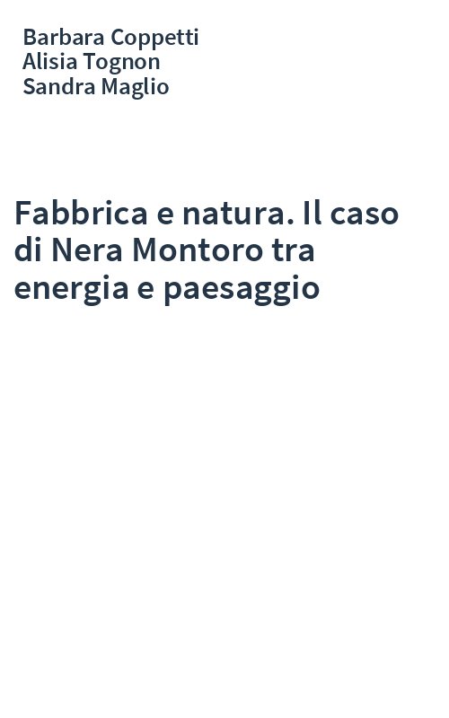 Fabbrica e natura. Il caso di Nera Montoro tra energia e paesaggio