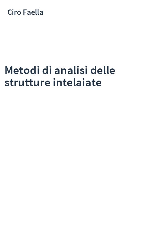 Metodi di analisi delle strutture intelaiate