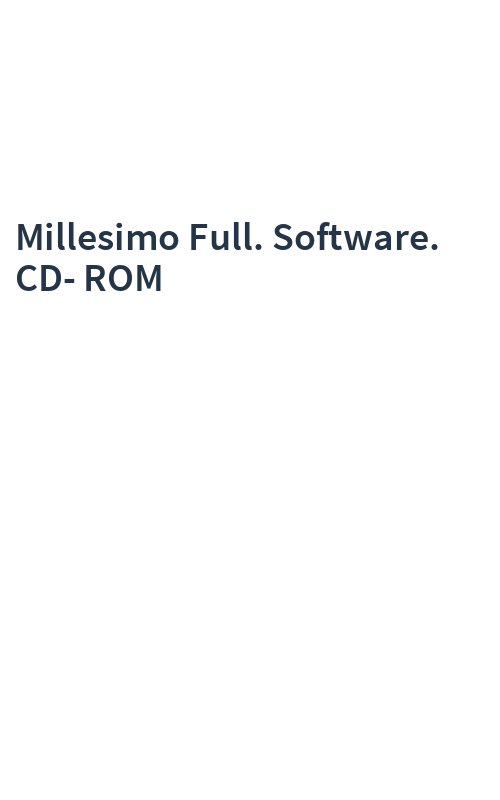 Millesimo Full. Software. CD-ROM