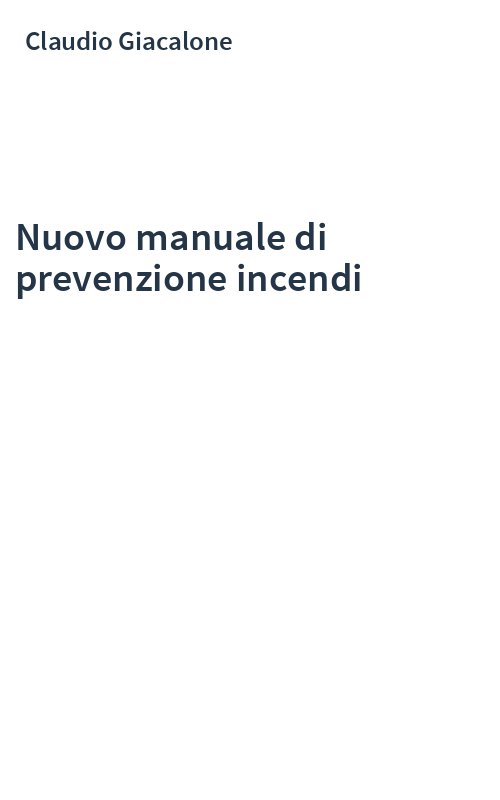 Nuovo manuale di prevenzione incendi