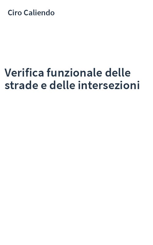 Verifica funzionale delle strade e delle intersezioni