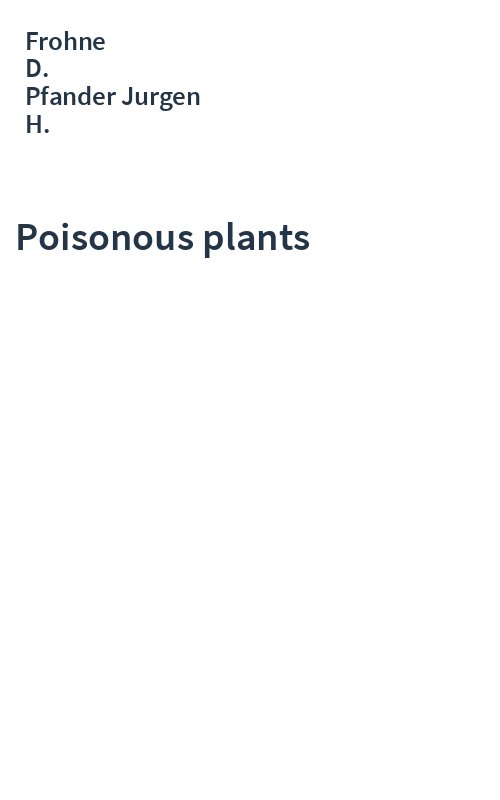 Poisonous plants