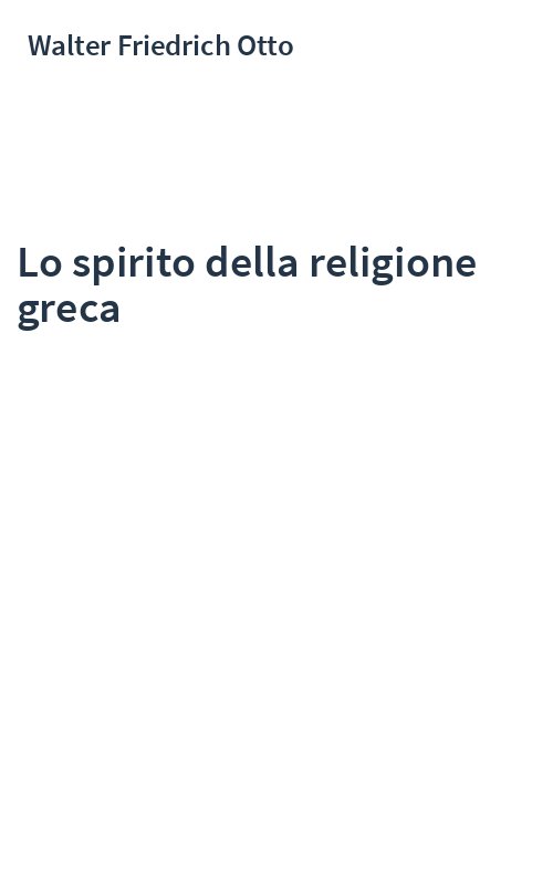 Lo spirito della religione greca