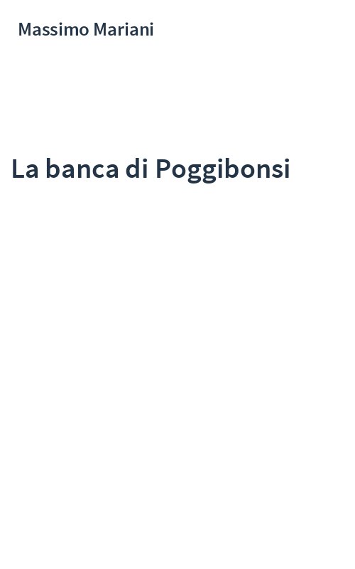 La banca di Poggibonsi