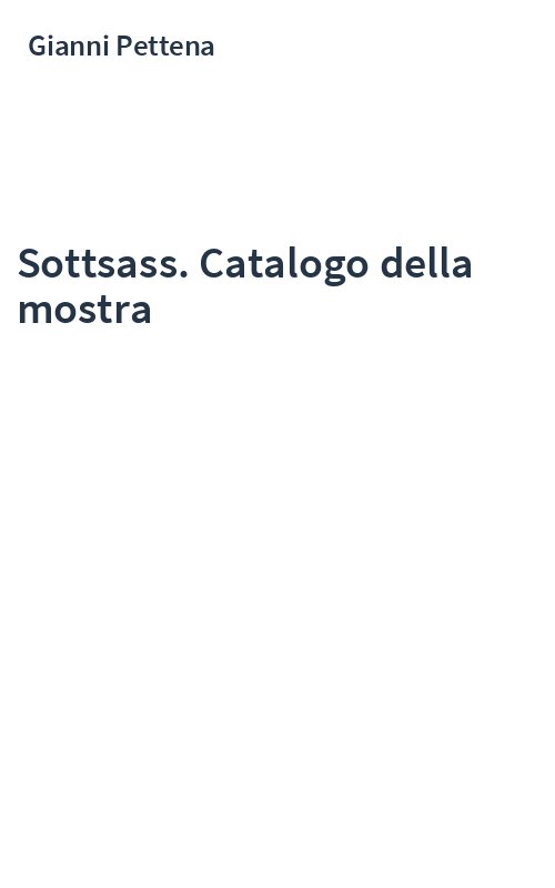 Sottsass. Catalogo della mostra