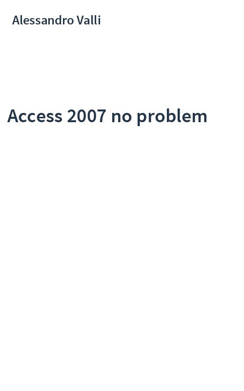 Access 2007 no problem