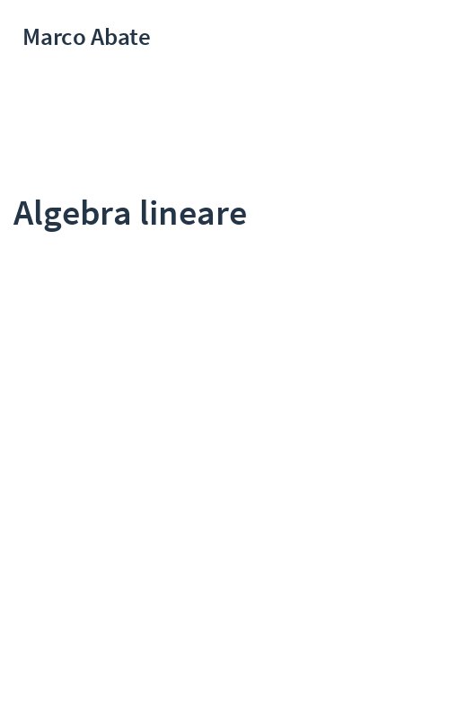 Algebra lineare