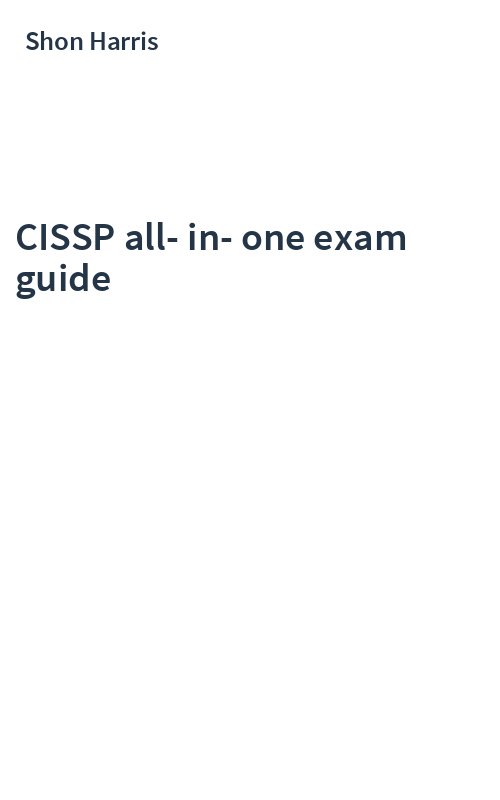 CISSP all-in-one exam guide