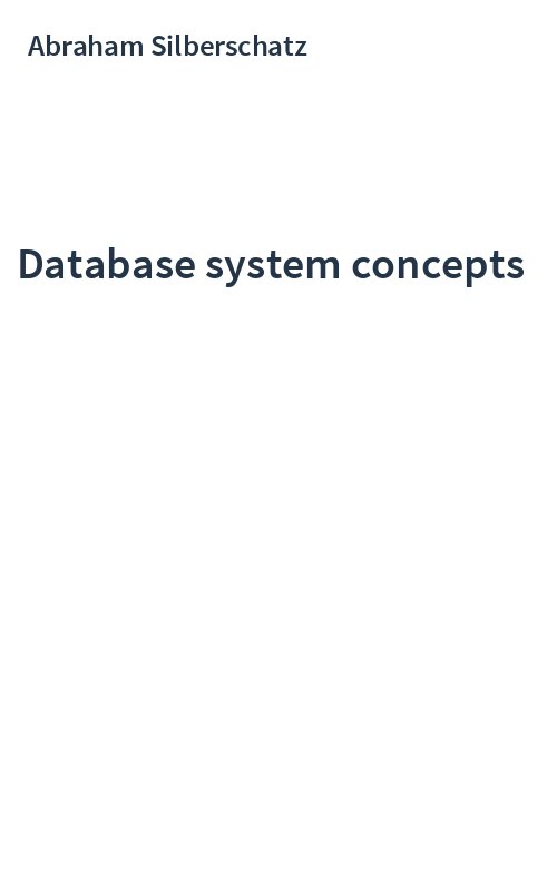 Database system concepts