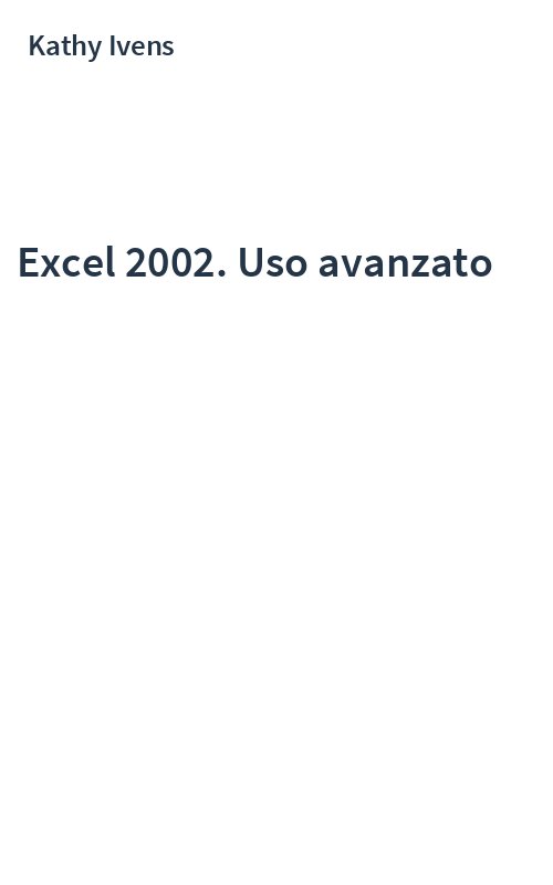 Excel 2002. Uso avanzato