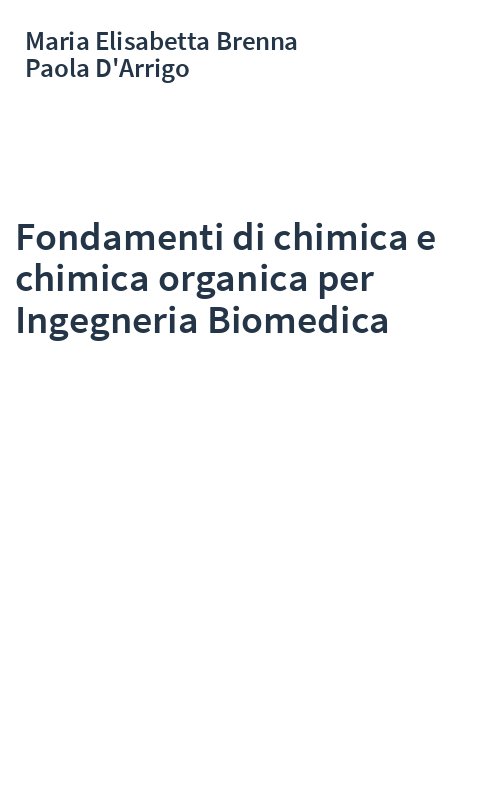 Fondamenti di chimica e chimica organica per Ingegneria Biomedica