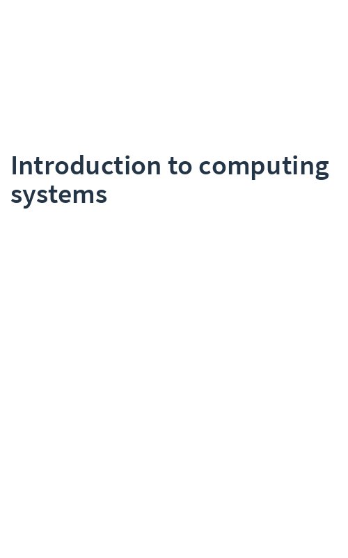 Introduction to computing systems
