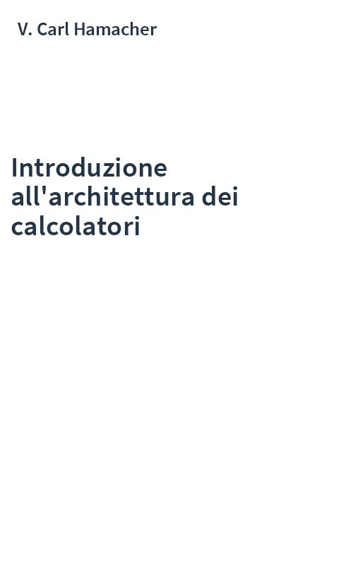 Introduzione all'architettura dei calcolatori